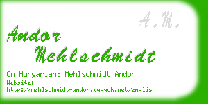 andor mehlschmidt business card